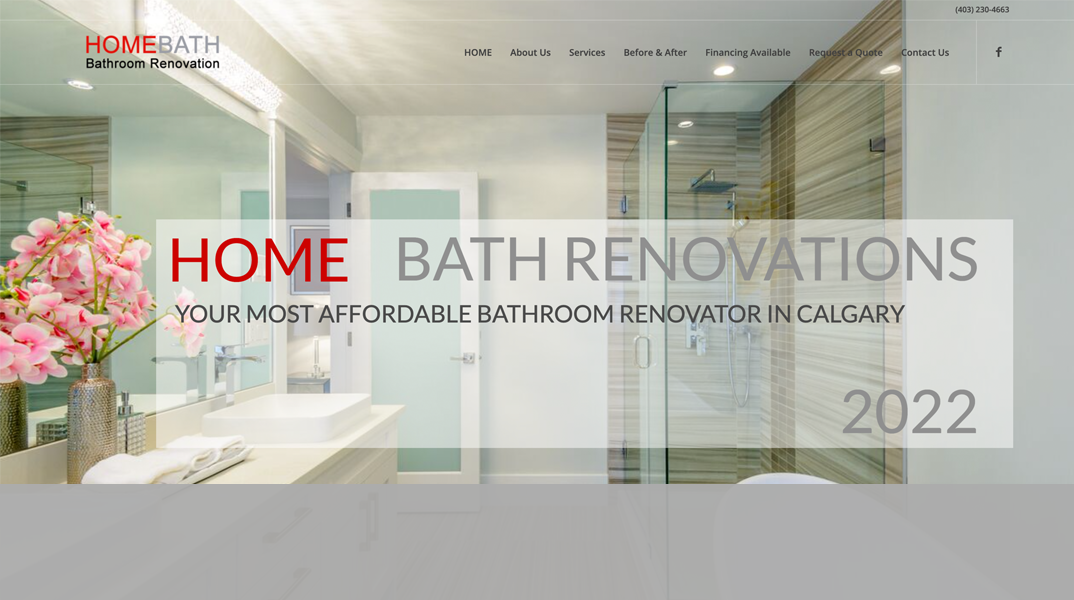 Home Bath Renovations public marketing website